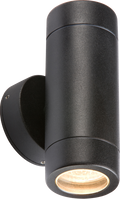 Knightsbridge MLA WALL2LBK IP65 35W GU10 Aluminium Black Powder-coated Up/Down Wall Light