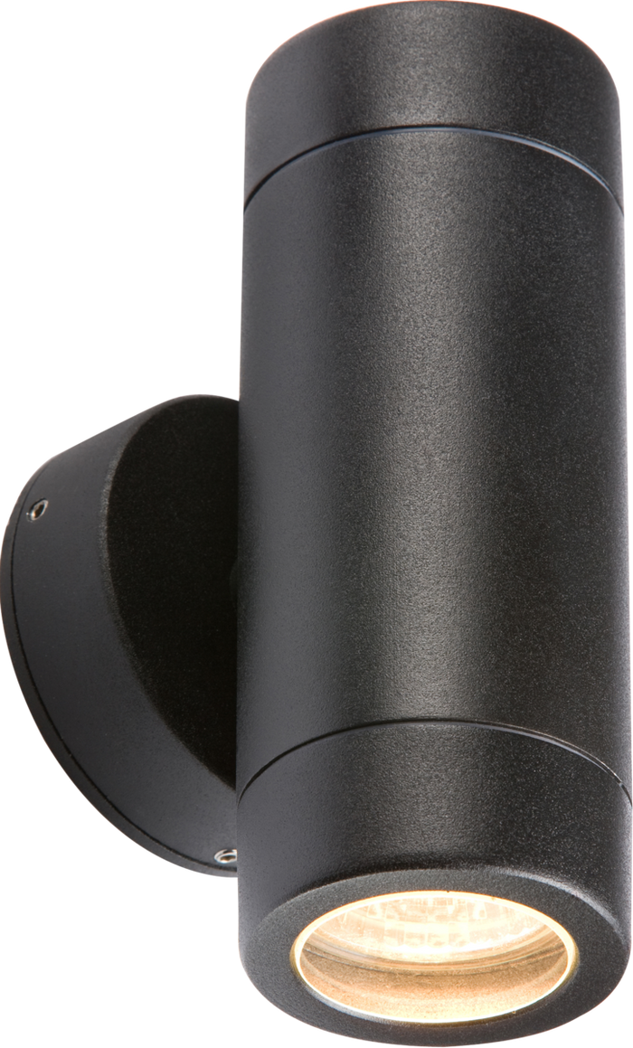 Knightsbridge MLA WALL2LBK IP65 35W GU10 Aluminium Black Powder-coated Up/Down Wall Light