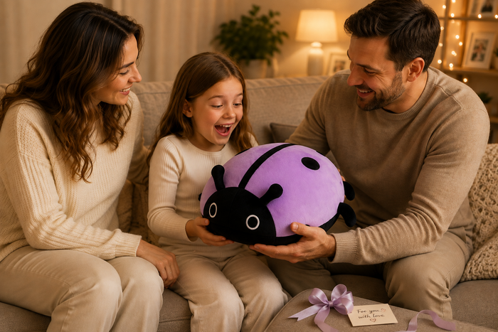 Ladybug plush pillow color variation