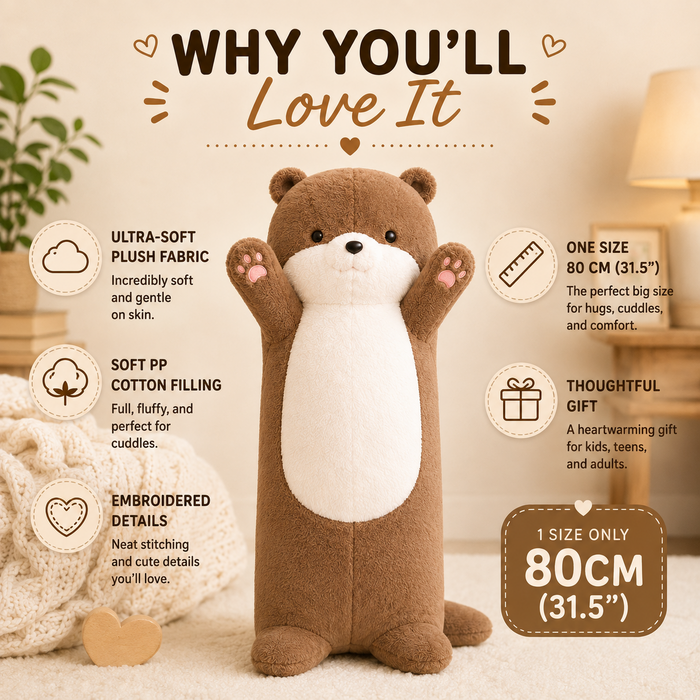 Large plush bear pillow package details