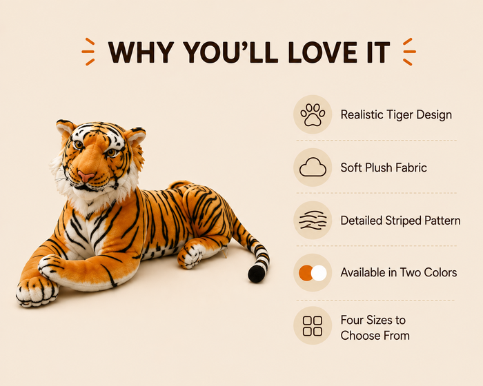 Tiger plush product features