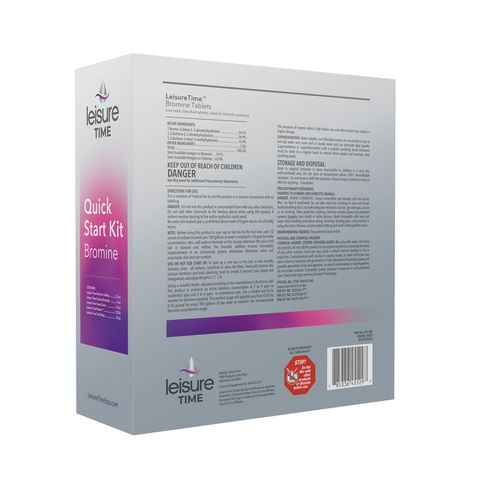 Leisure Time Bromine Quick Start Spa Kit box back view
