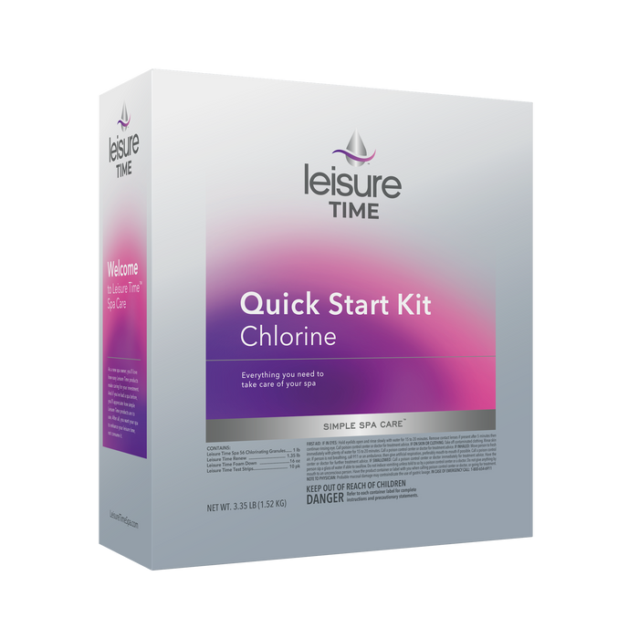 Leisure Time Chlorine Quick Start Spa Kit product box