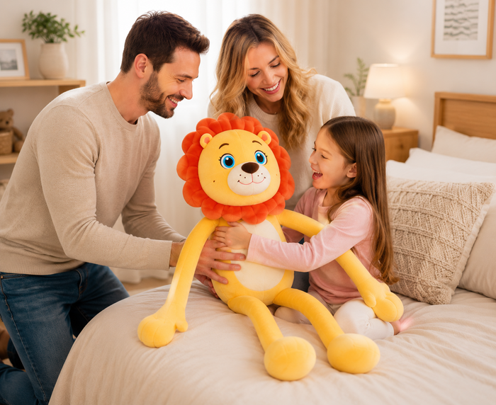 Long leg lion plush gift lifestyle