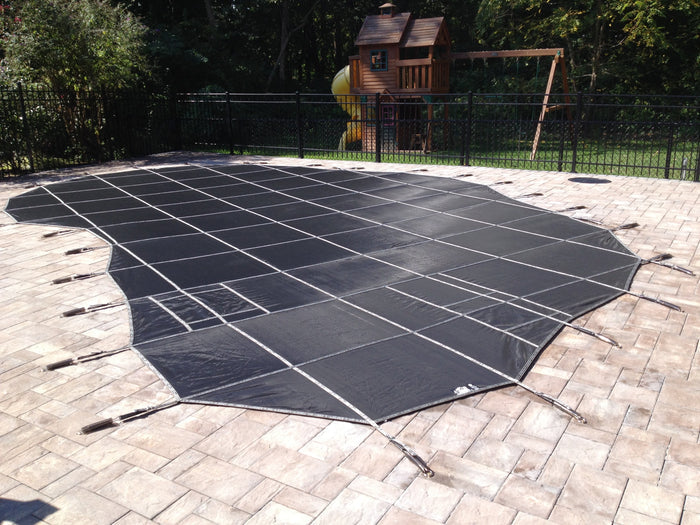 Loop-Loc 8 ft. x 8 ft. Rectangle Super Dense Mesh Safety Cover