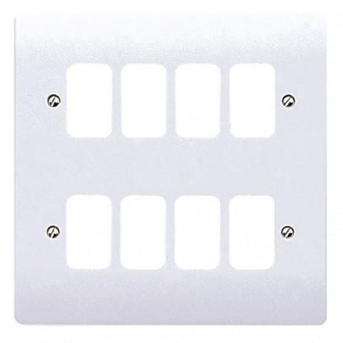 MK MK K3638 8 Gang Grid Plate, White
