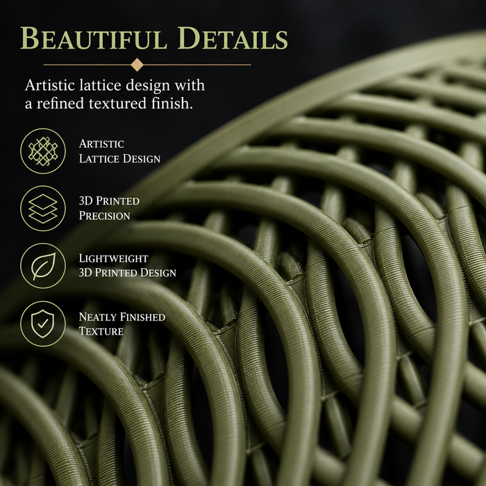 Close-up of 3D printed lattice planter texture