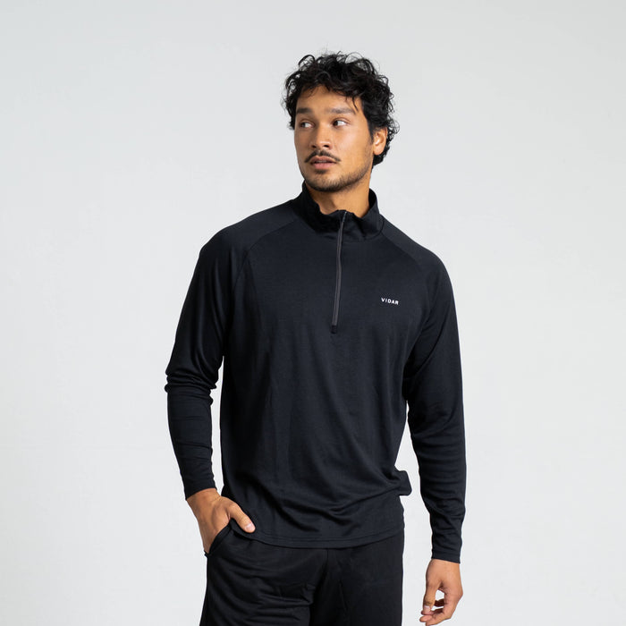 MOTION | Natural Quarter-Zip | Black