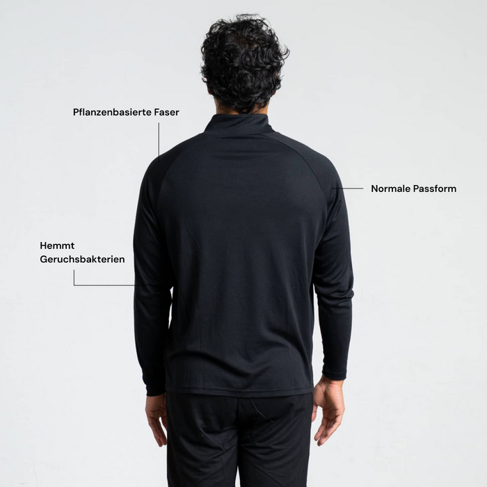 MOTION | Natural Quarter-Zip | Black