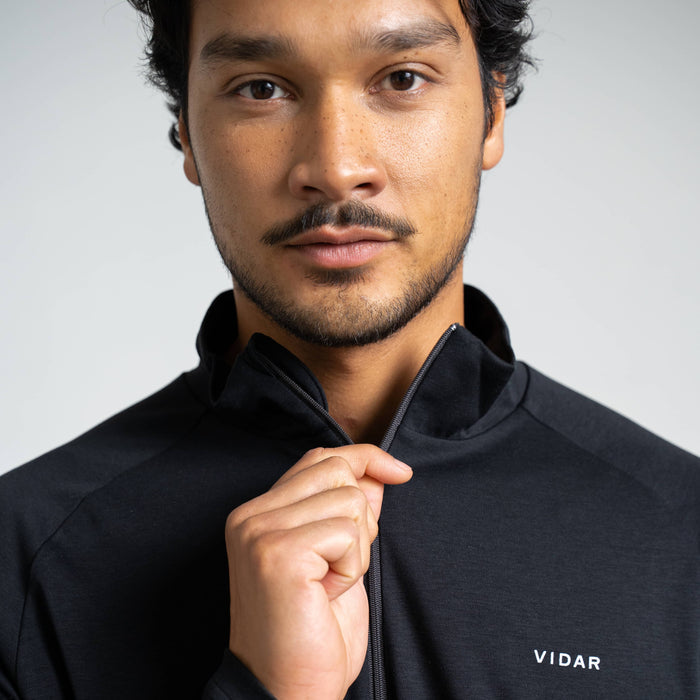MOTION | Natural Quarter-Zip | Black