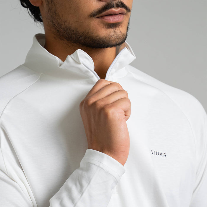 MOTION | Natural Quarter-Zip | White