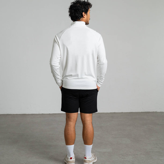 MOTION | Natural Quarter-Zip | White