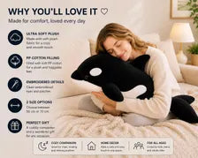Orca plush pillow 7