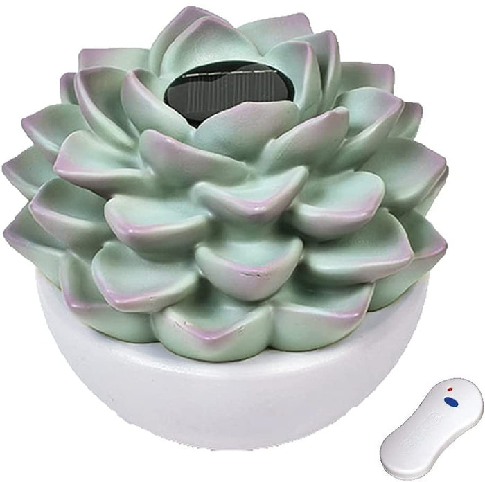 PatioGLO LED succulent solar-powered floating pool and garden light with included remote control