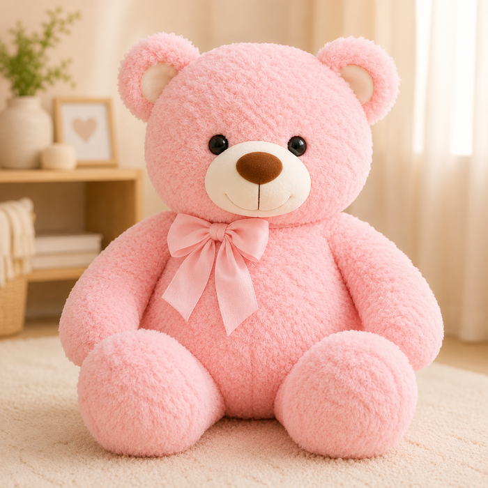 Plush teddy bear details