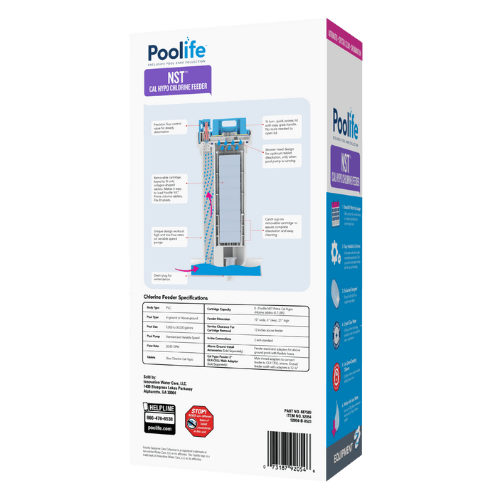 Poolife NST Cal Hypo Feeder box back view