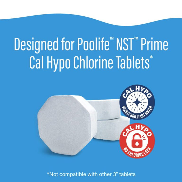 Poolife NST Prime Cal Hypo Chlorine Tablets compatibility graphic