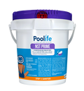 Poolife NST Prime 9 lb. non-stabilized chlorine tablets bucket containing extended release sanitizer for swimming pools