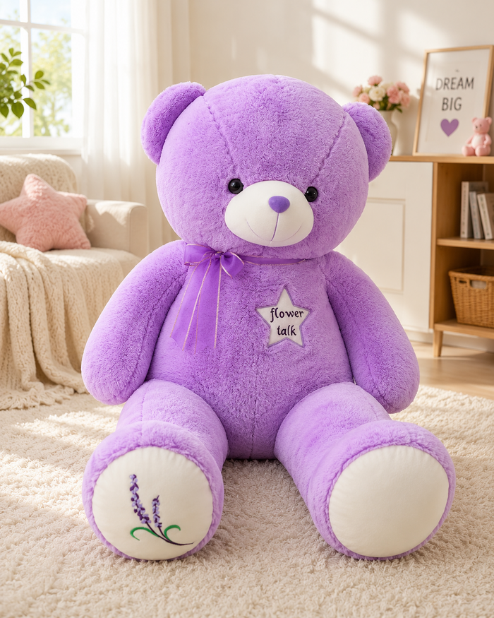 Purple teddy bear giant stuffed animal