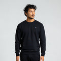 RECORD I Natural Crewneck Sweater | Black