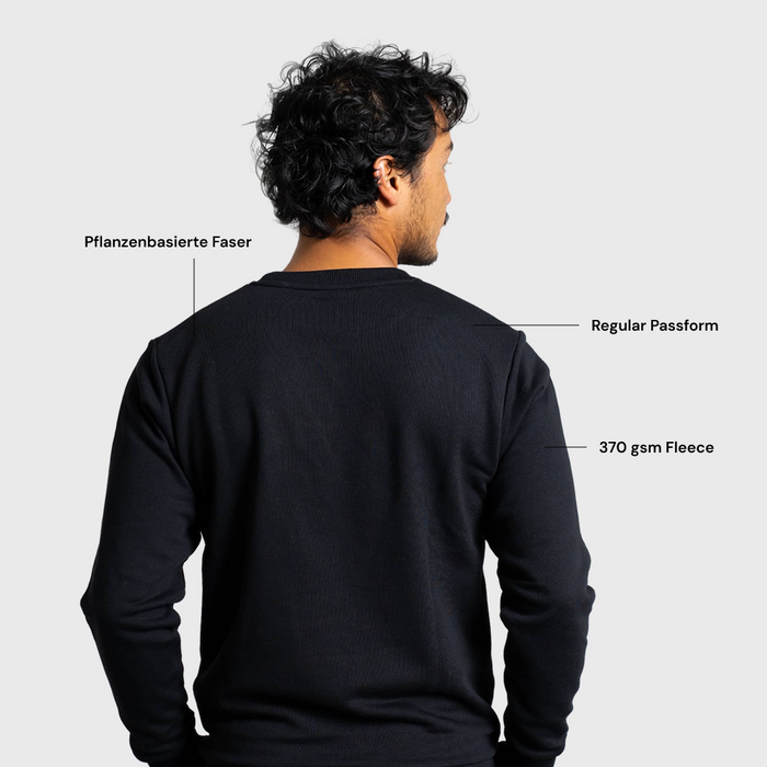 RECORD I Natural Crewneck Sweater | Black