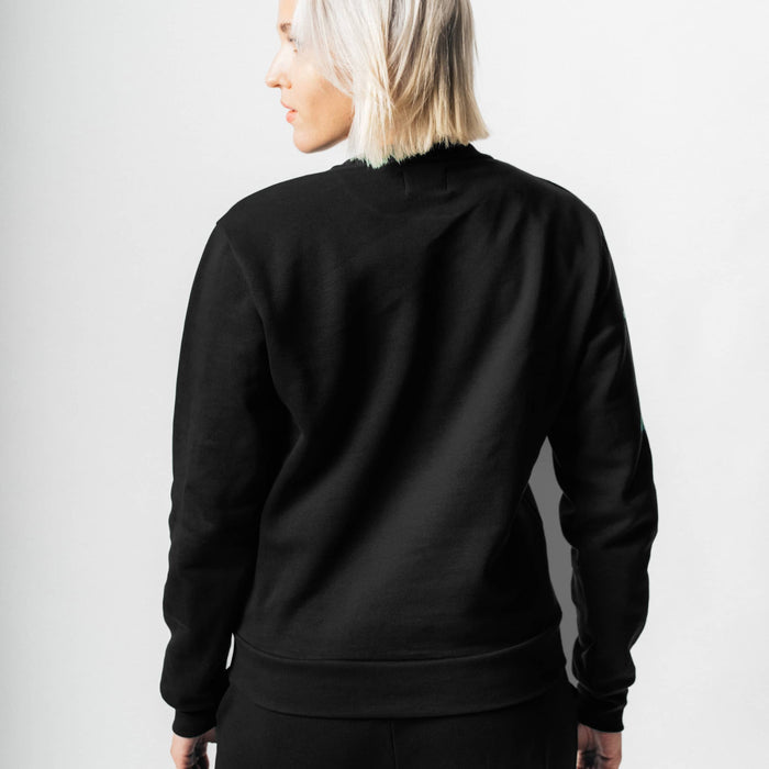 RECORD I Natural Crewneck Sweater | Black