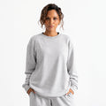 RECORD I Natural Crewneck Sweater | Light Grey