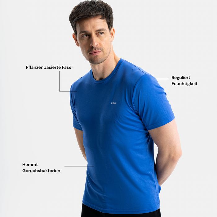 RESET I Natural Performance Tee | Electric Blue