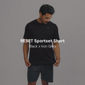 RESET Sportset Short | Black x Iron Grey