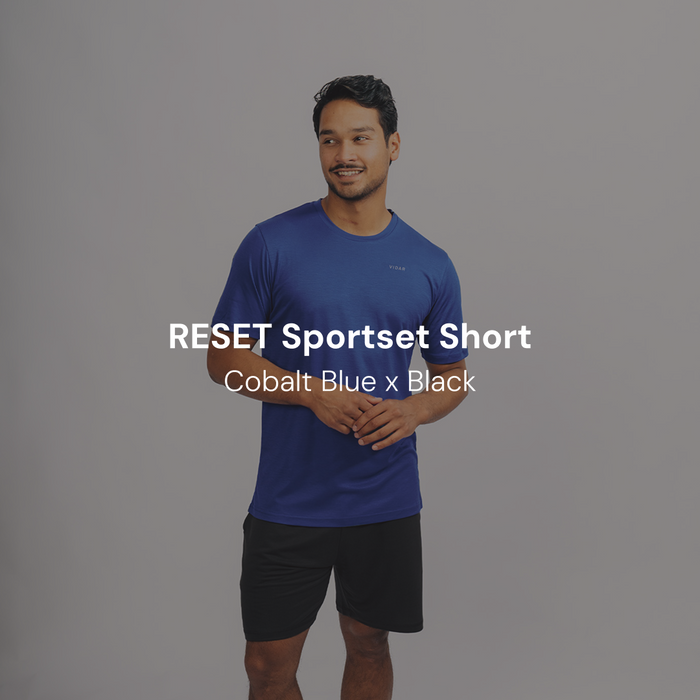 RESET Sportset Short | Cobalt Blue x Black