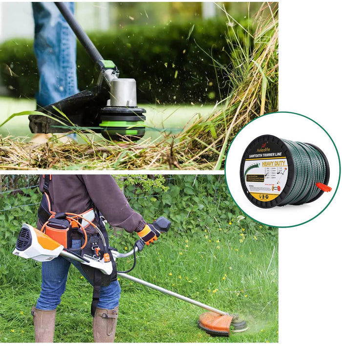 Sawtooth Trimmer line with Bonus Line Cutter (5lb .170'') - Anleolife
