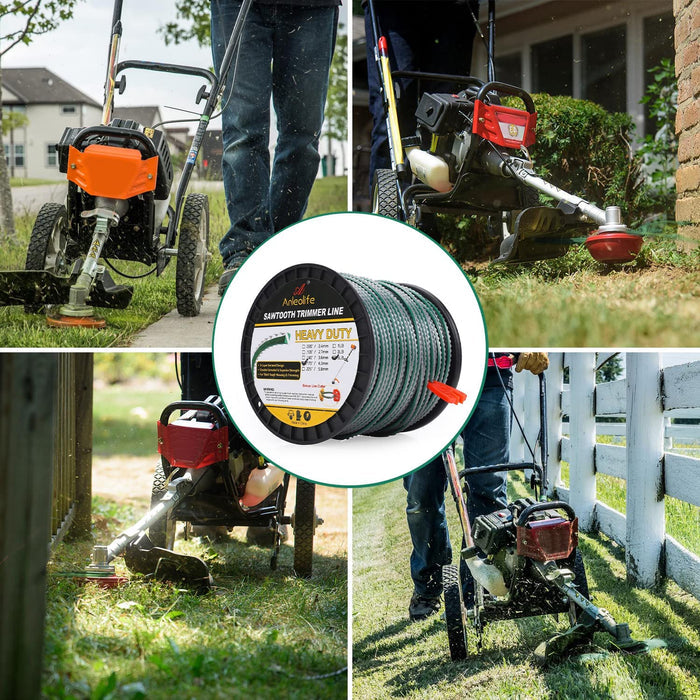 Sawtooth Trimmer line with Bonus Line Cutter (5lb .170'') - Anleolife