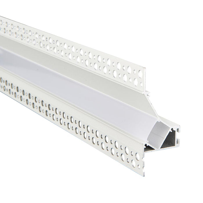 saxby 102667 Rigel Plaster-in Wall Washer 2m Aluminium Profile-Extrusion White