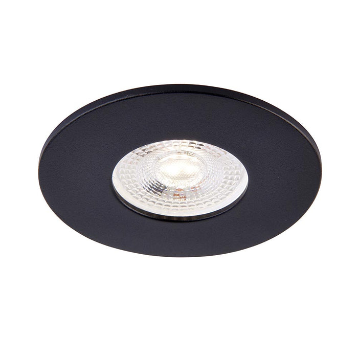 Saxby ShieldONE IP65, Fire Rated, Dimmable GU10 Downlight for Bathrooms in Matt Black