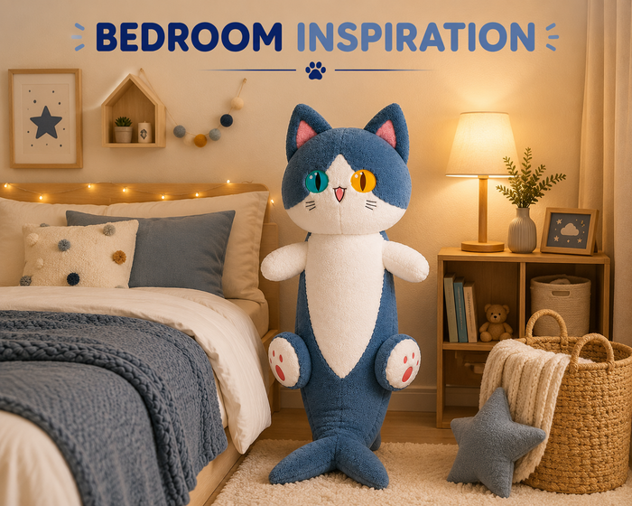 Shark Cat Plush Pillow bedroom decor