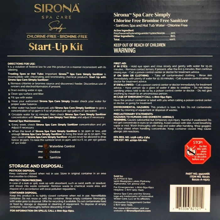 Sirona Simply Spa Care Start-Up Kit
