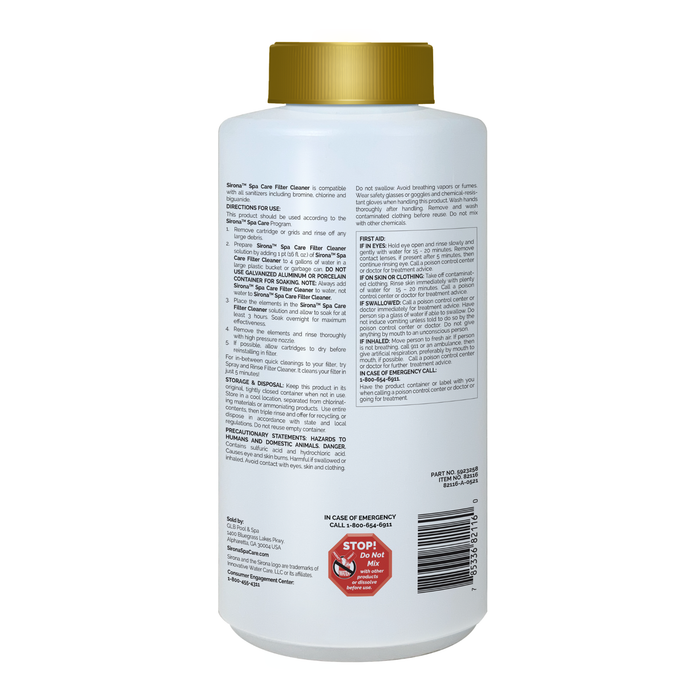 Sirona Specialties Filter Cleaner 16 fl. oz.