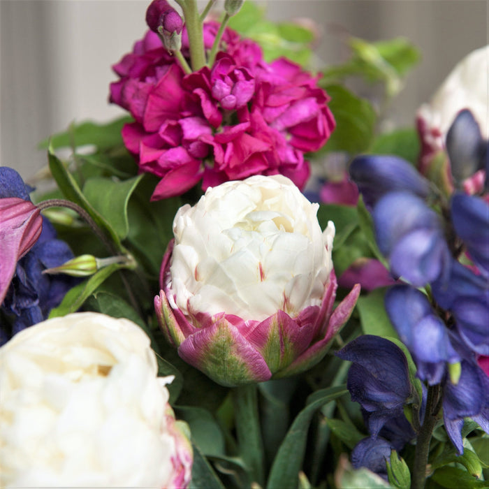 Ice Cream Tulip in a Bouquet of Beautiful Flowers