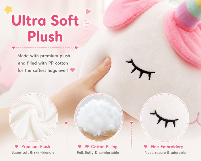 Unicorn plush pillow product details