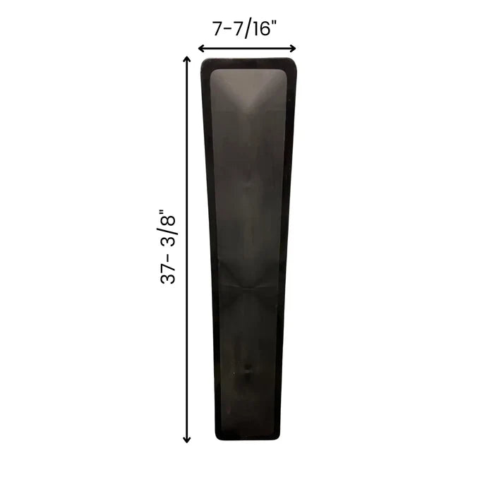 Dimensional diagram of HydroTools winter pool cover water block lid showing 37.375-inch length and 7.4375-inch width