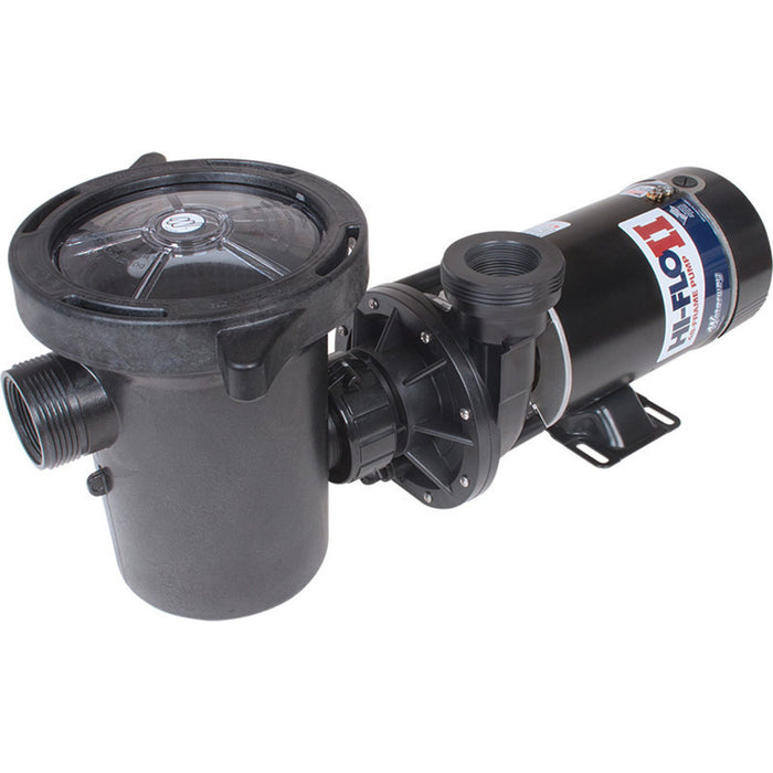 Waterway Plastics Hi-Flo II 2 HP 1-speed above-ground swimming pool pump with 6-inch hair and lint trap