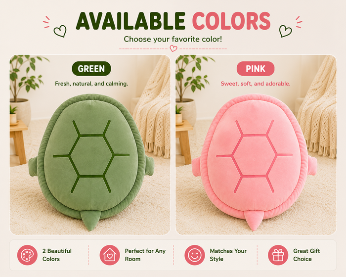 Wearable turtle pillow available colors